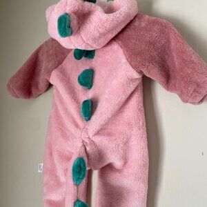 Pink Plush Monster Hooded Fleece Sleeper